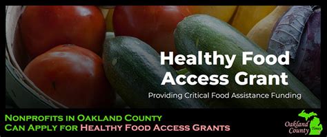 Nonprofits In Oakland County Can Apply For Healthy Food Access Grants