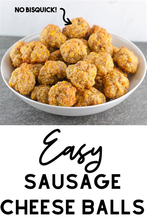 Easy Sausage Cheese Balls Recipe Easy Sausage Balls Recipes Sausage