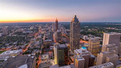 Atlanta Skyline With Skyscrapers In Georgia Image Free Stock Photo