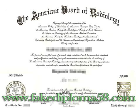Abr American Board Of Radiology Certificate Buy Fake Diploma Buy