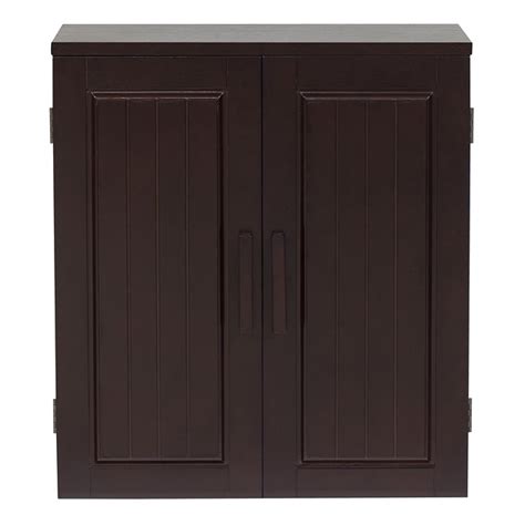 Dark Birch Wood Finish Bathroom Wall Cabinet | FastFurnishings.com