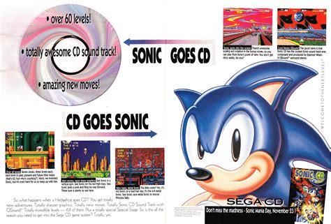 Sonic Cd Sega 1993 Ad Rretrogamingmagazines