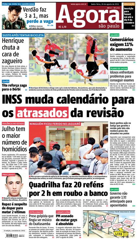 A hora local em são paulo está 11 minutos a frente da hora solar aparente. Sidnei Sales: Capa do Jornal Agora São Paulo.