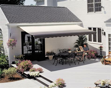 12' SunSetter Motorized Retractable Awning, Outdoor Awnings, Shade Deck ...