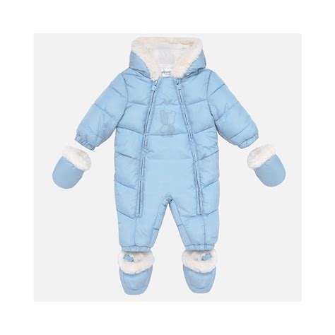 Mayoral Baby Boy Sky Unisex Microfiber Overall Snowsuit