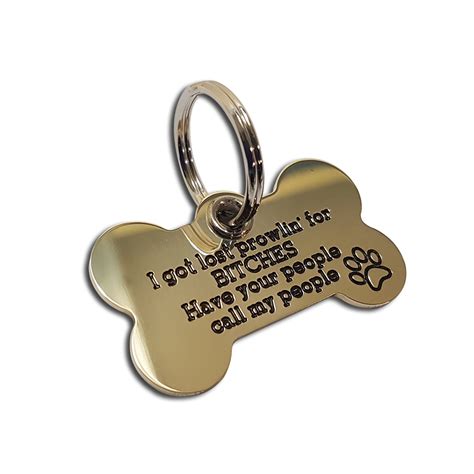 Unit 4 licoln park, lincoln road (3,218.62 mi) high wycombe, uk hp123rd. "I Got Lost Prowlin'" Engraved Dog Tag | Engraving Studios