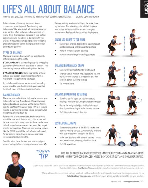 Balance Exercises Dynamic Standing Balance Exercises For