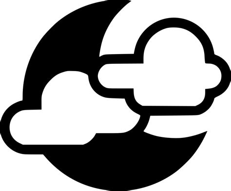 Cloud Moon Svg Png Icon Free Download 540204 Onlinewebfontscom