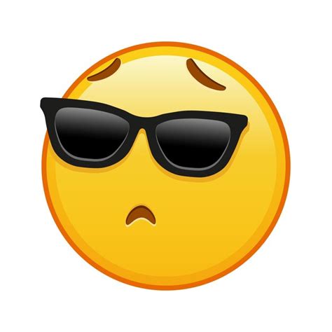 Cara Con Ojos Suplicantes Con Gafas De Sol Gran Tamaño De Emoji