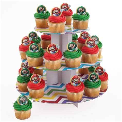Mario cupcake ideas / i finally had the chance to make some mario themed cupcakes!!! Amazon.com: Super Mario 24 Cupcake Rings: Toys & Games | Super mario cupcakes, Super mario ...