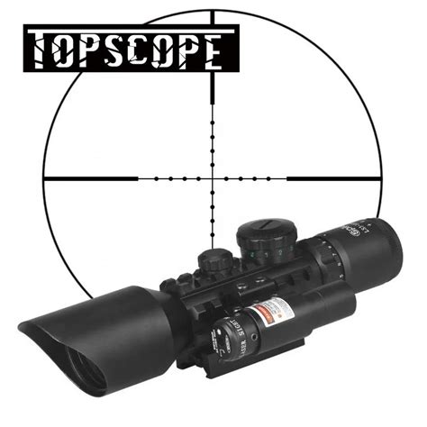 Tactical 3 10x40 Hunting Riflescope Redgreen Dot Laser Scopes 20mm
