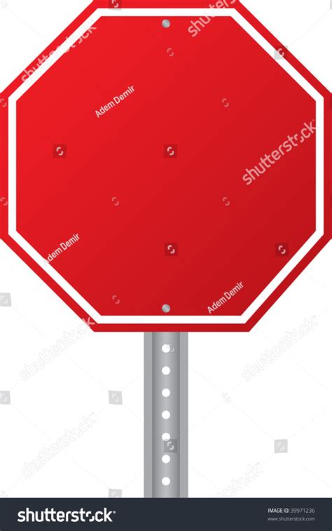 blank red octagon road sign isolated on white stock vector illustration 39971236 shutterstock