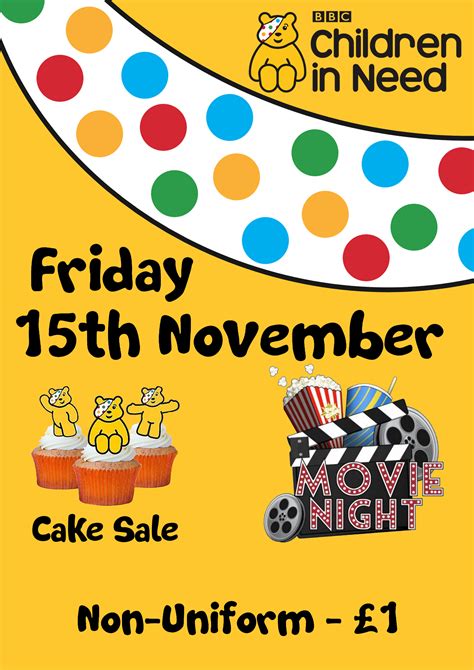 Children In Need Day Friday 15th November 2019 Oldfield School
