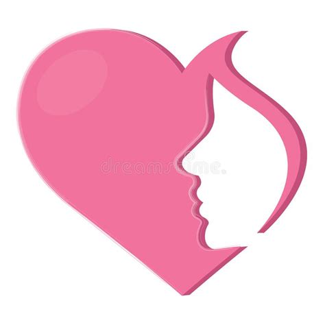 Woman Silhouette In A Heart Stock Vector Illustration Of Beauty Lady