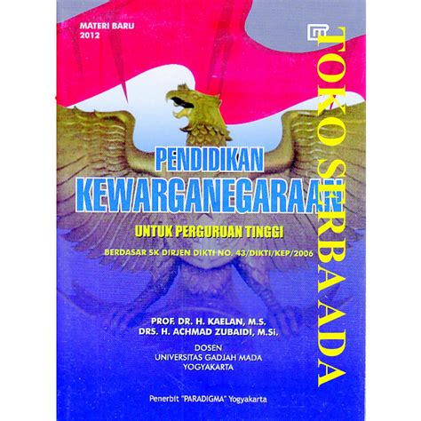 Buku Pendidikan Kewarganegaraan Untuk Perguruan Tinggi Karangan Kaelan