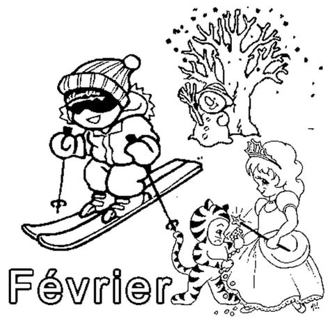 Coloriage Février En Ligne Gratuit à Imprimer