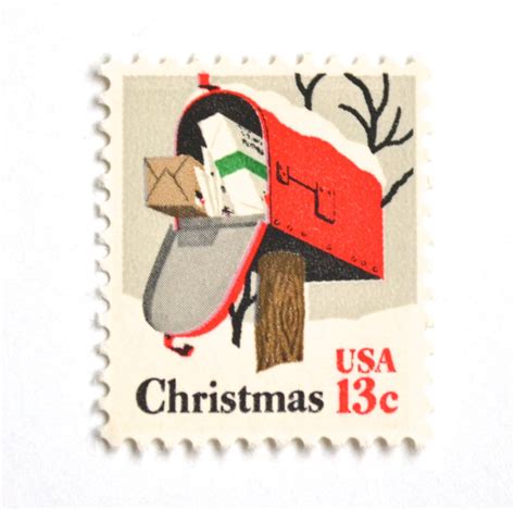 10 Unused Vintage Christmas Postage Stamps Christmas