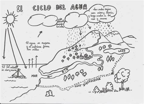El Ciclo Del Agua Para Colorear Dibujos Para Niños Water Cycle