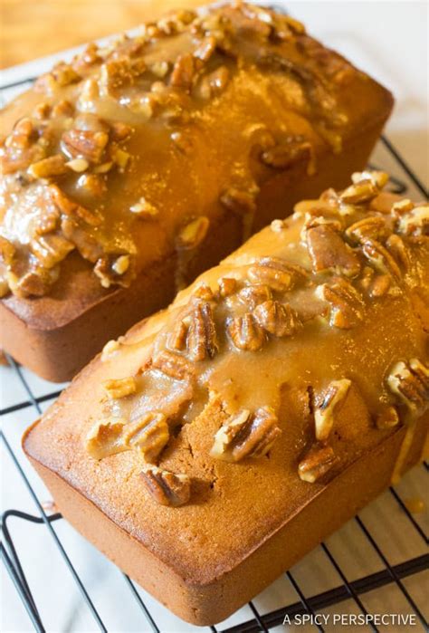 How to bake pound cake in loaf pans: Pecan Praline Pound Cake - A Spicy Perspective