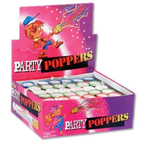 Champagne Party Poppers Display Of 72 D Robbins And Co