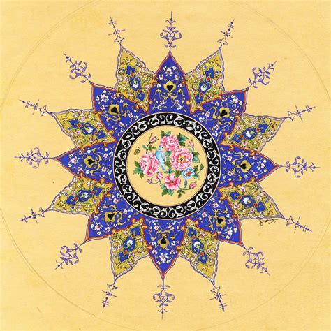 Persian Art Traditional Iranian Patern Tile Painting In 2019
