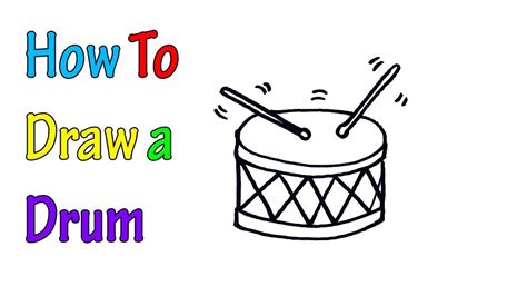 How To Draw A Drum Very Easy For Kids Step By Step