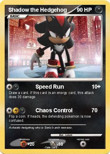 Shadow The Hedgehog Pokemon Card By Lukum On Deviantart