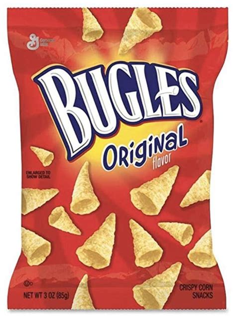 A Bag Of Chips With The Word Bugles On It