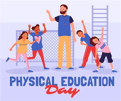 Free Vector Physical Education Day Illustration
