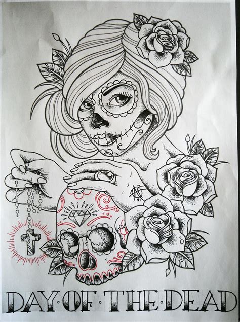 Day Of The Dead Sugar Skull Day Of The Dead Tattoo Designs Day Of The