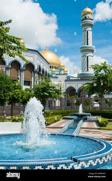 Jame Asr Hassanil Bolkiah Mosque Bandar Seri Begawan Brunei Stock