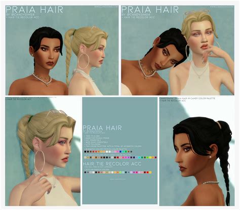 Praia Braided Hair At Candy Sims 4 Sims 4 Updates