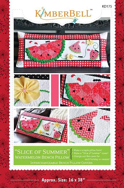 Slice Of Summer Watermelon Bench Pillow Pattern Stitch By Stitch