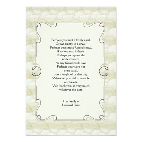 Leaves Bereavement Thank You Notecard Zazzle