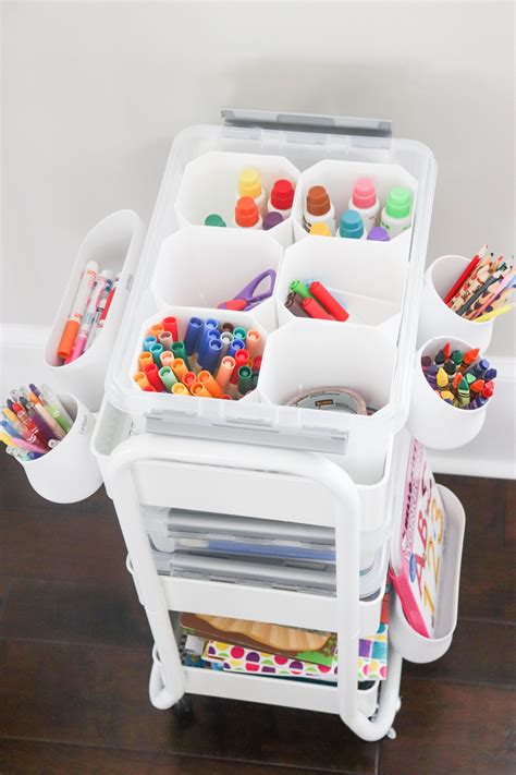 How To Make An Art Cart For Toddlers Or Kids Playroom Art Cart Kids