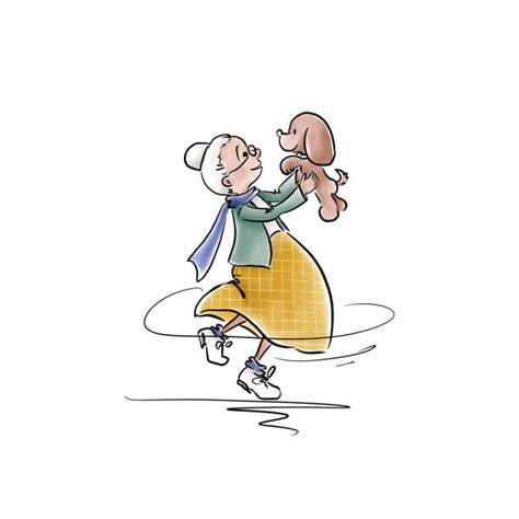 80 Old Woman Dancing Alone Stock Illustrations Royalty Free Vector