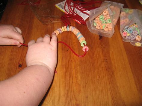 Party Activity For Preschoolers Make An Edible Cereal Necklace The