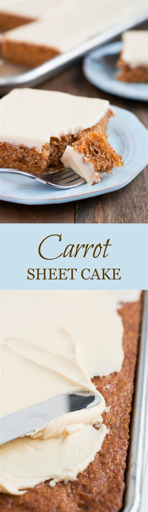Carrot Sheet Cake Garnish And Glaze Recipe Desserts Cake Recipes