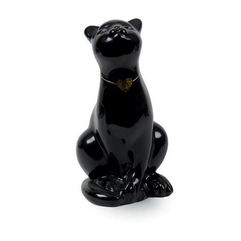 You'll receive a nameplate for your pet cremation urn bearing your custom inscription. Cat Statue Urn for Ashes Black - Aesthetic Urns Pet Ashes ...