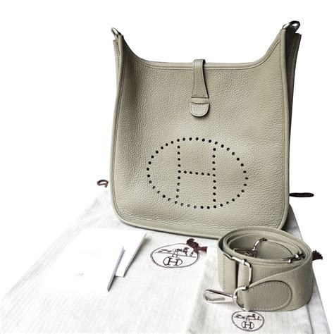 Hermès Evelyne 29 Handbags Leather Grey Ref21781 Joli Closet