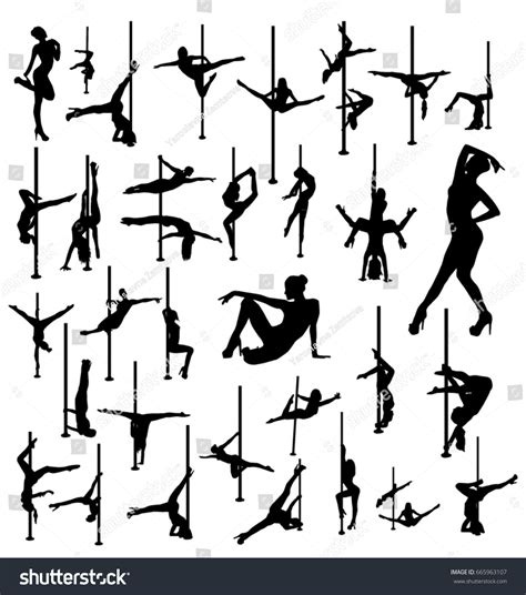 Striptease Silhouettes Stock Vector Royalty Free 665963107 Shutterstock