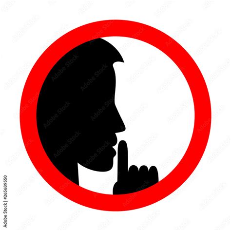 Vetor De Keep Silence Sign Be Quiet Flat Simple Vector Isolated On
