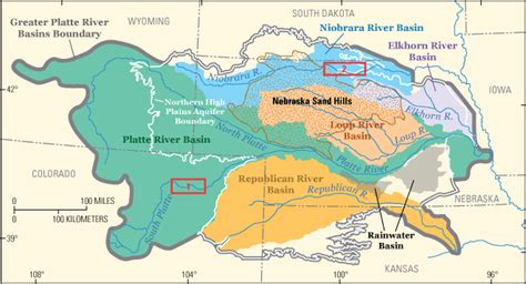 Greater Platte River Basins Map Showing Project Location Us