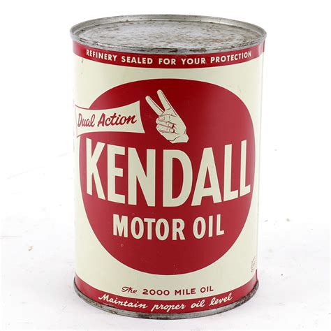 Kendall Motor Oil Can Full Unopened Metal Vintage Oil Cans Motor Oil