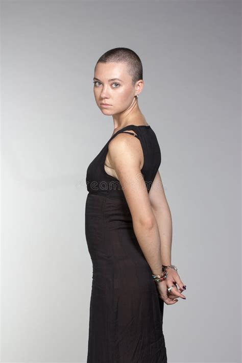Exotic Woman With Short Hair Stock Image Image Of Posing Bald 33381079