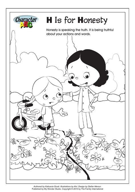 Telling The Truth Coloring Pages