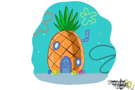 How To Draw Spongebob And His House