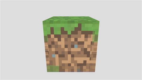 Minecraft Block Dirt Grass Download Free 3d Model By Bluewolf7777