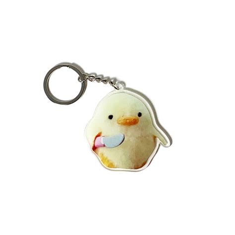 Lil Peep Duck With Knife Meme Premium Acrylic Keychain Buy Online In