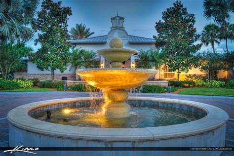 Water Fountain Close Up Tradition Port St Lucie Florida Hdr